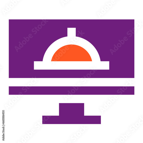 Online Food Order Vector Icon Design Illustration