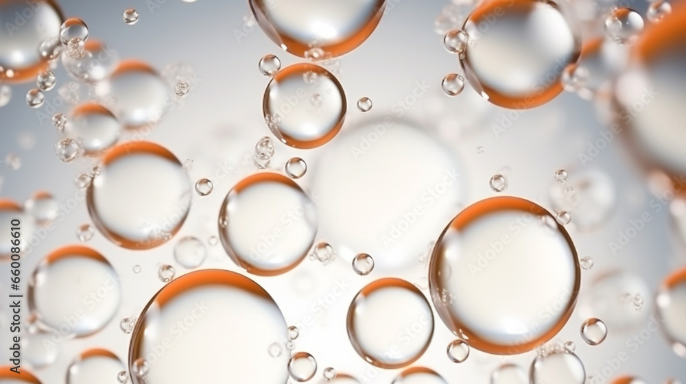 Soap bubbles reflecting light, creating enchanting and colorful patterns in a mesmerizing close-up.