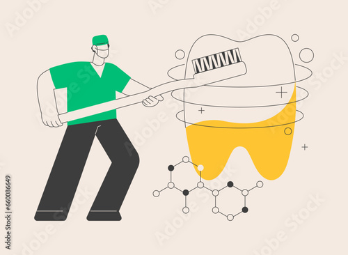 Cosmetic dentistry abstract concept vector illustration.