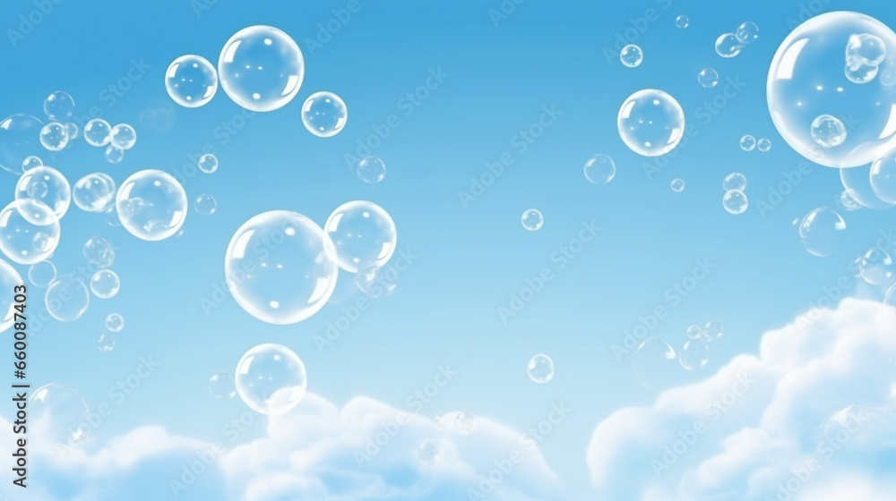 Find peaceful serenity in a tranquil moment with water bubbles gracefully showcasing soap's beauty.