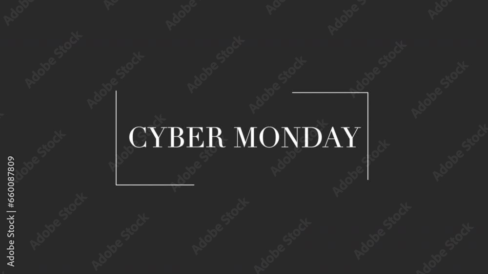 Modern Cyber Monday text on black gradient, motion abstract holidays, minimalism and promo style background Modern Cyber Monday text on black gradient, motion abstract holidays, minimalism and promo style background