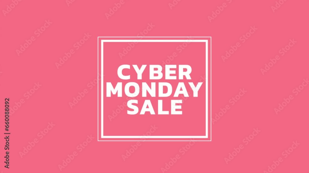 Modern Cyber Monday Sale text in frame on pink gradient, motion abstract holidays, minimalism and promo style background Modern Cyber Monday Sale text in frame on pink gradient, motion abstract holidays, minimalism and promo style background