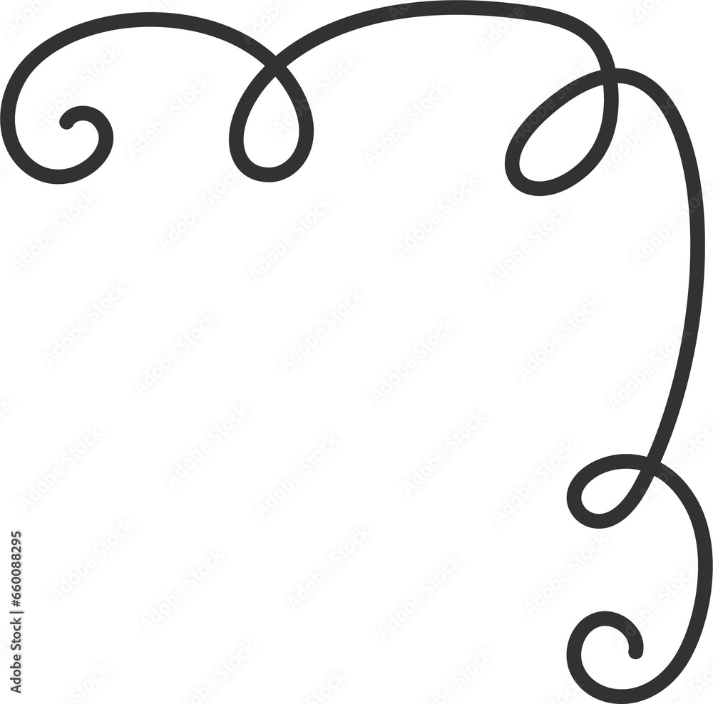 Underlines with swish swoosh and curly stroke. Swash hand drawn divider. Squiggle calligraphy element. Swirl doodle. Underlines with swish swoosh and curly stroke. Swash hand drawn divider. Squiggle calligraphy element. Swirl doodle.