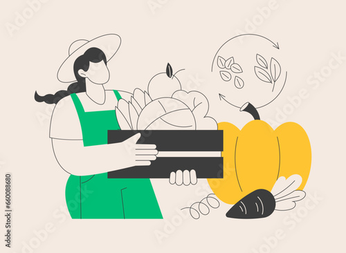 Harvesting abstract concept vector illustration.