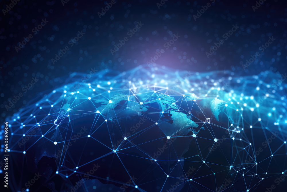 Global network connection background. Global network connection background.