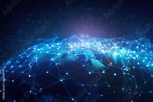 Global network connection background.
