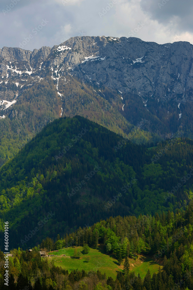 Spectacular scenery of Logarska Dolina (Logar valley), Slovenia, Europe