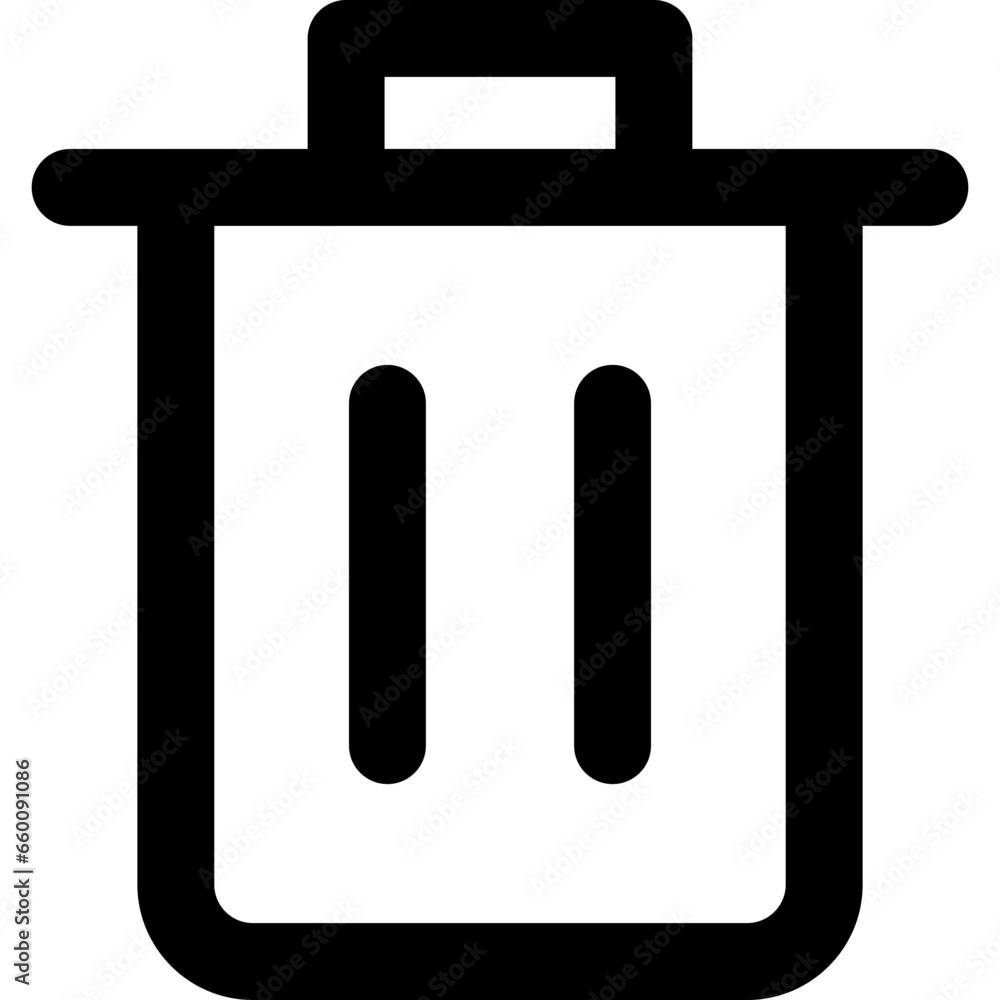 Delete icon flat vector illustration Delete icon flat vector illustration