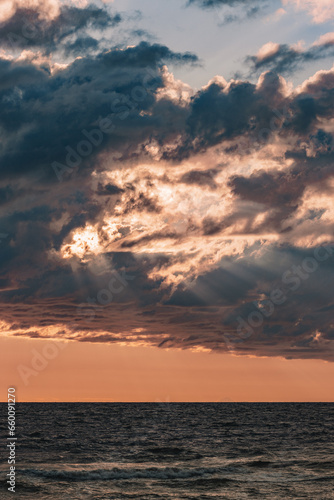 sunset over the sea