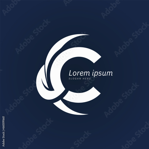 C letter logo icon design template. Corporate business abstract unity vector symbol.