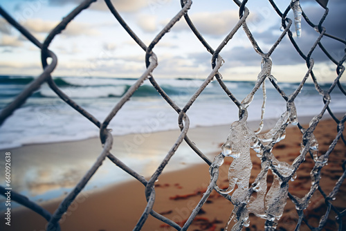 Cyclone Fence in Shallow Photography