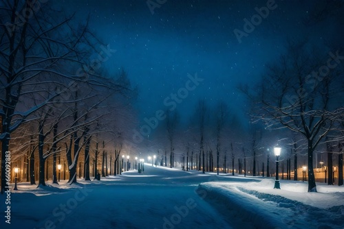 snow covered road © GraphicGuru