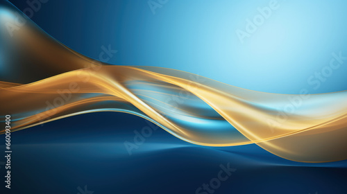 In this artful design, captivating gold and blue waves form an opulent background, providing a perfect canvas for text placement.Generative AI