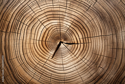 Visible Annual Rings of a Tree Trunk