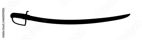 saber silhouette - vector illustration	