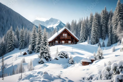 house in the mountains © GraphicGuru