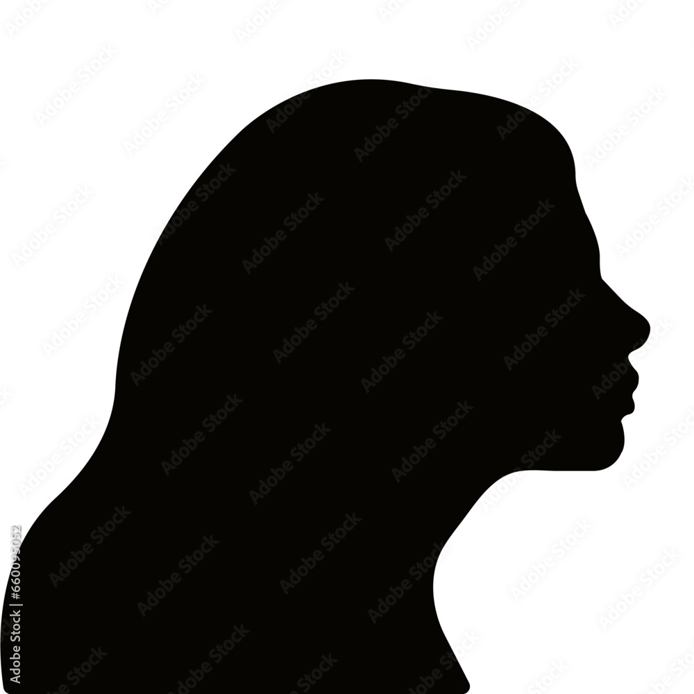silhouette of beautiful profile of woman face concept beauty and fashion silhouette of beautiful profile of woman face concept beauty and fashion