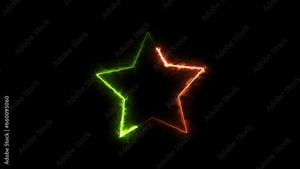abstract glowing dynamic neon star frame animation 4k abstract glowing dynamic neon star frame animation 4k