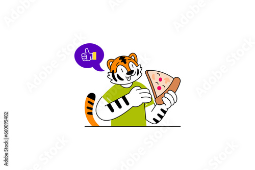 Cute Animal Foodies Illustration Design for your presentation, business, and many more