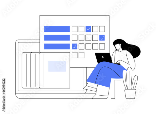 Online test isolated cartoon vector illustrations.