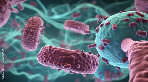 Visualizing Legionella pneumophila: A Medical 3D Illustration.