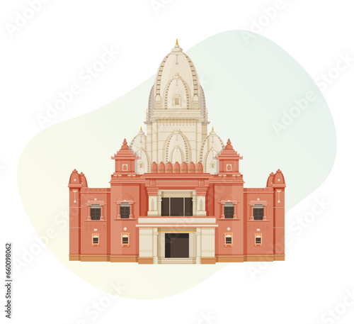 Varanasi City - Kashi Vishwanath Temple - Icon Illustration