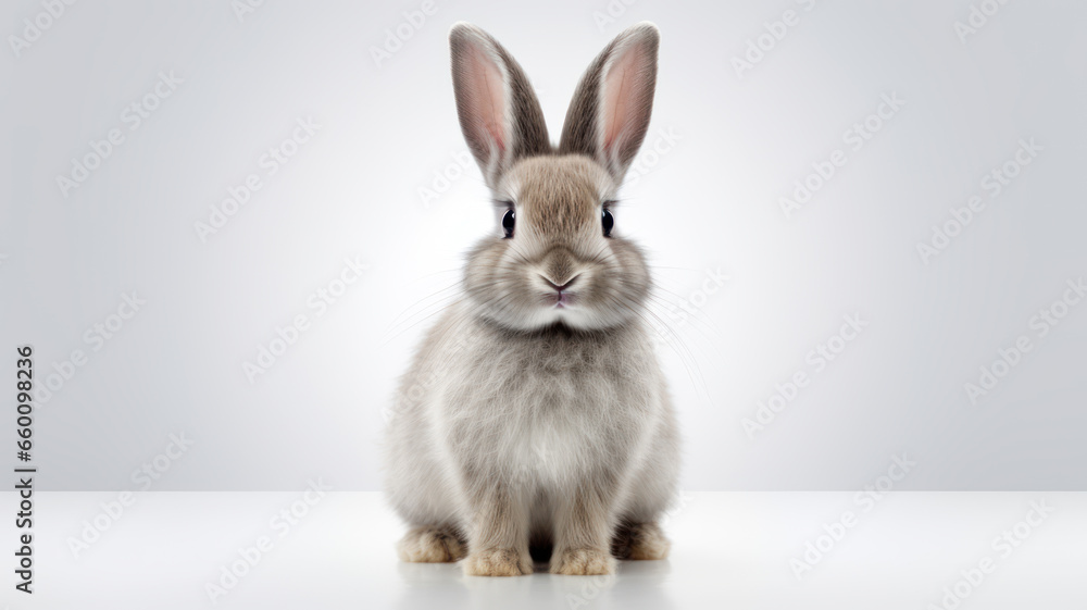 Obraz premium Sweet Rabbit on Isolated Background