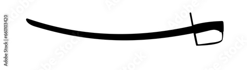 saber silhouette - vector illustration	