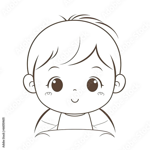 Vector illustration of a kid isolated on a solid light background