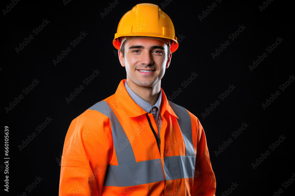 Energetic Young Man in Safety Clothing