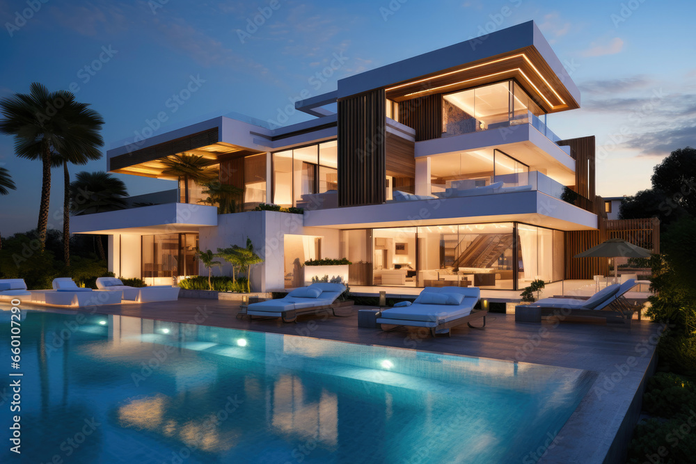 Grand Villa with Contemporary Design