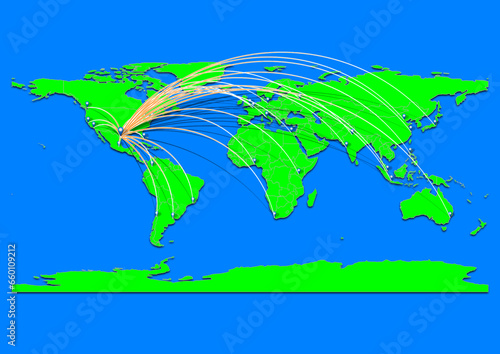 Kingsville, United States of America map - Concept map for Kingsville, United States of America on World map. Suitable for export concepts. photo