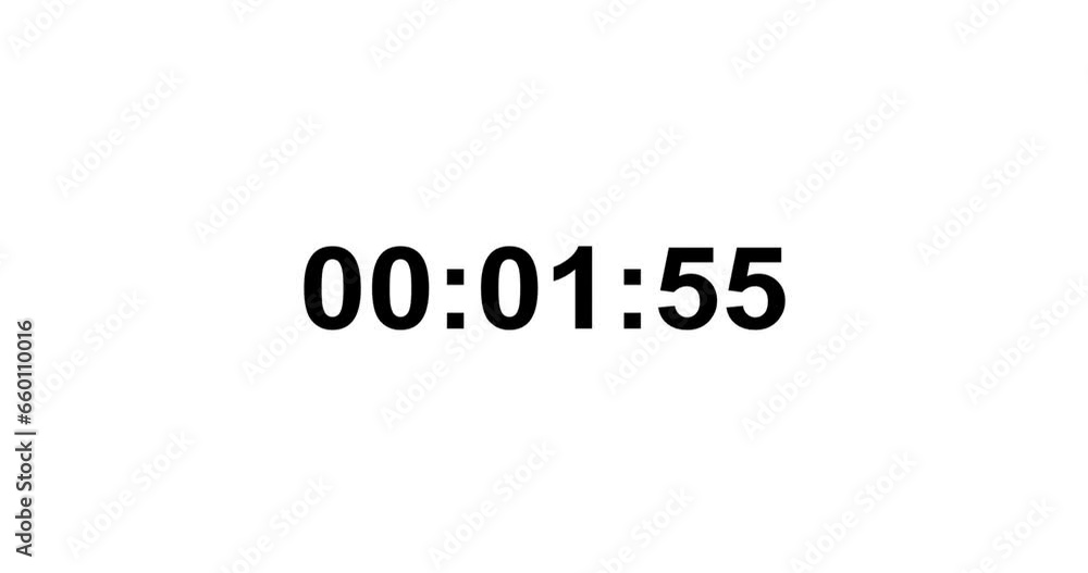 Countdown timer 5 to 0 white background black seconds Countdown timer 5 to 0 white background black seconds
