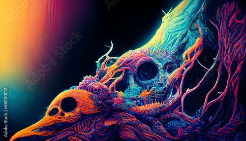 lost in time ink pen drawing 8k surreal octane render intricate details blacklight style 