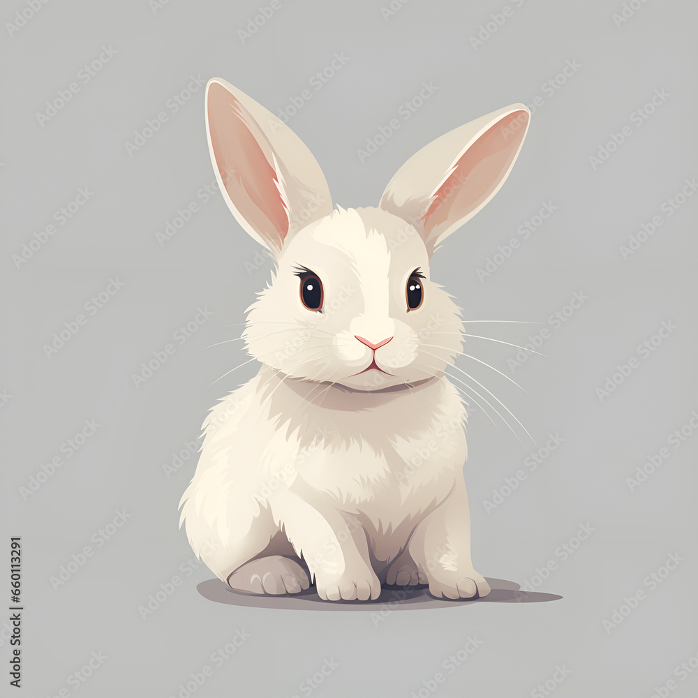 Obraz premium white rabbit rabbit, animal, bunny, isolated, white, easter, pet, mammal, pets, fluffy, fur, cute, hare, small, baby,