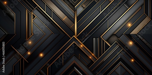 black gold lines with a gold inset