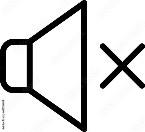 Mute Speaker Icon. Speaker mute symbol, logo. Volume on off icon. Vector illustration.