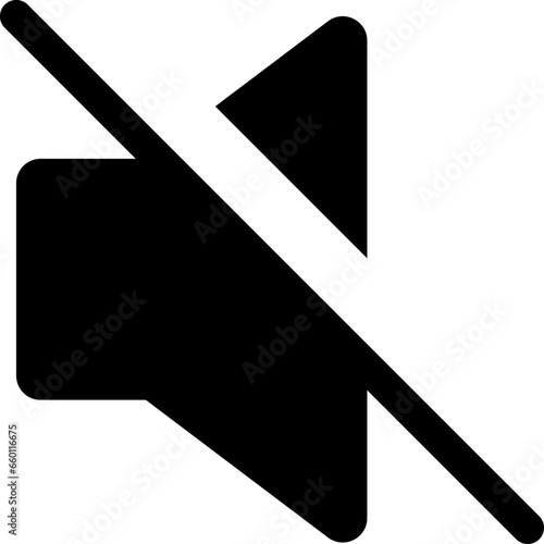 Mute Speaker Icon. Speaker mute symbol, logo. Volume on off icon. Vector illustration.