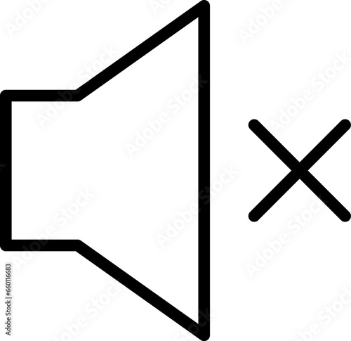 Mute Speaker Icon. Speaker mute symbol, logo. Volume on off icon. Vector illustration.
