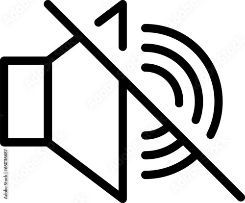 Mute Speaker Icon. Speaker mute symbol, logo. Volume on off icon. Vector illustration.