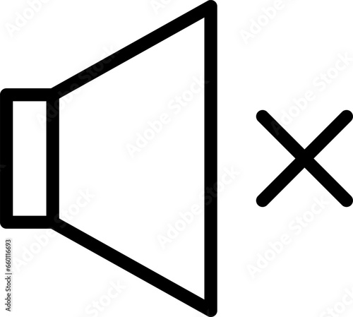 Mute Speaker Icon. Speaker mute symbol, logo. Volume on off icon. Vector illustration.
