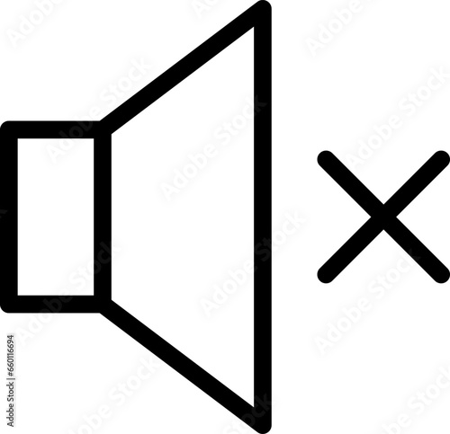 Mute Speaker Icon. Speaker mute symbol, logo. Volume on off icon. Vector illustration.