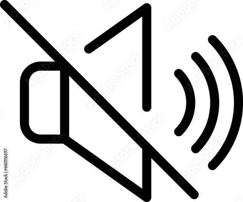 Mute Speaker Icon. Speaker mute symbol, logo. Volume on off icon. Vector illustration.