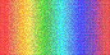 Seamless mosaic pixelart rainbow abstract vivid backgraund. Blurred multicolor gradient with dithering. Vector 16 bit illustration in retro style.