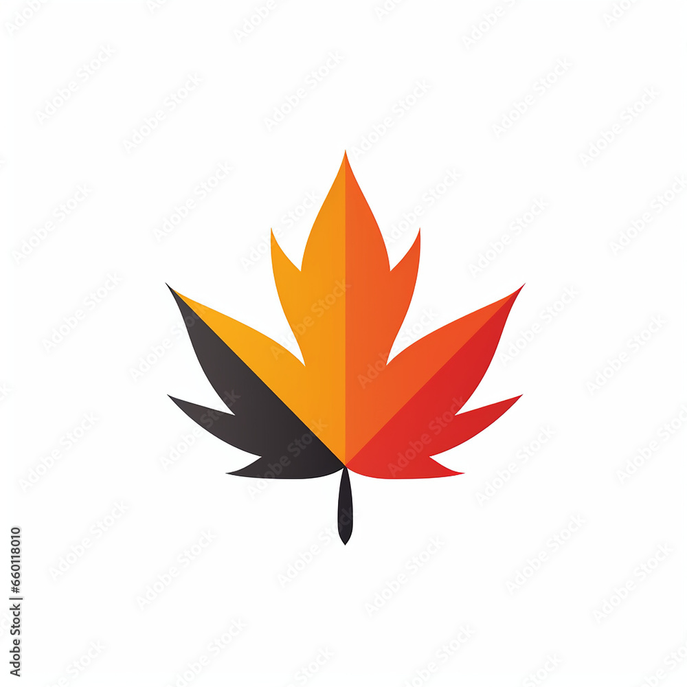 modern maple leaf logo simple shape created with Generative Ai modern maple leaf logo simple shape created with Generative Ai