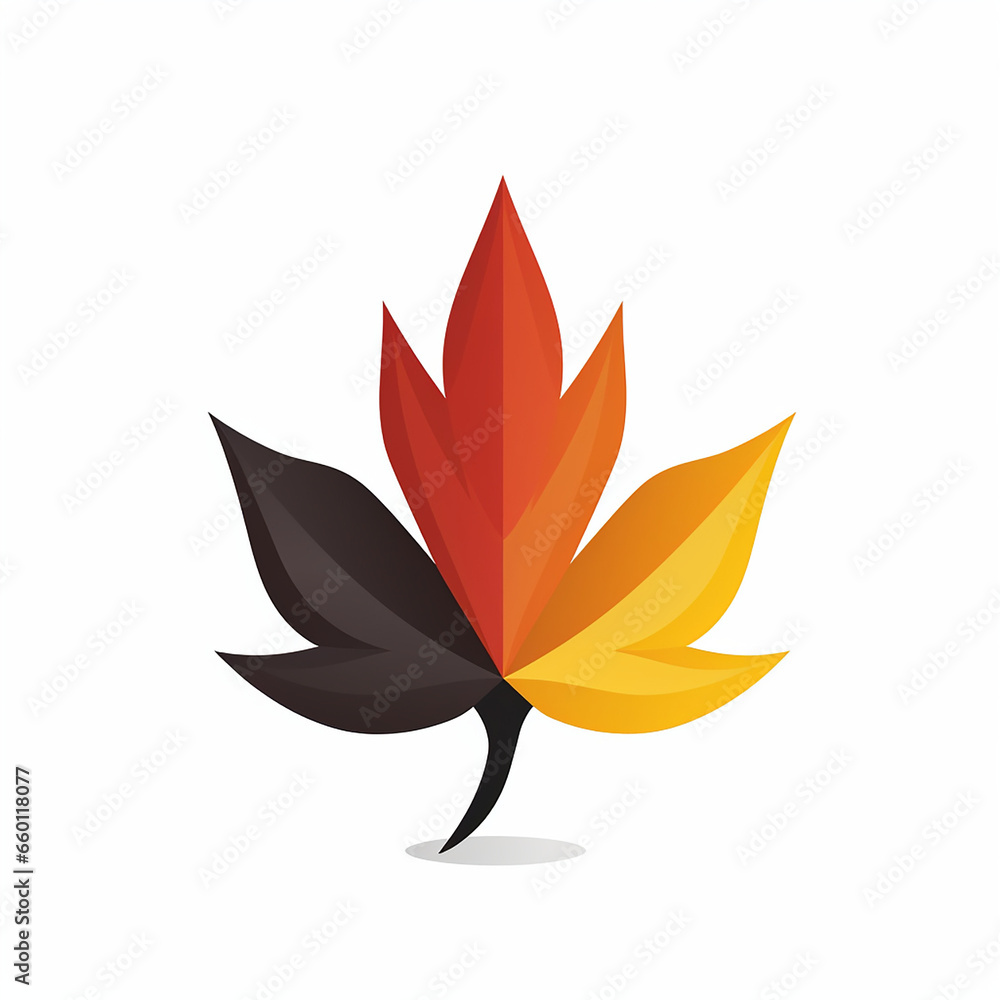 modern maple leaf logo simple shape created with Generative Ai modern maple leaf logo simple shape created with Generative Ai