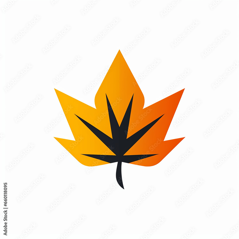modern maple leaf logo simple shape created with Generative Ai modern maple leaf logo simple shape created with Generative Ai