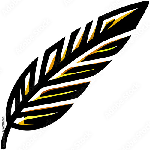 vector feather icon svg illustration, black border