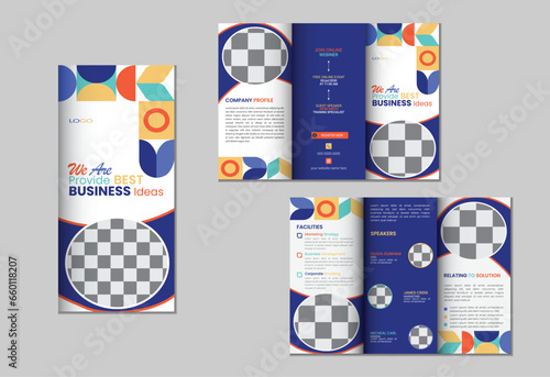 modern trifold business brochure template