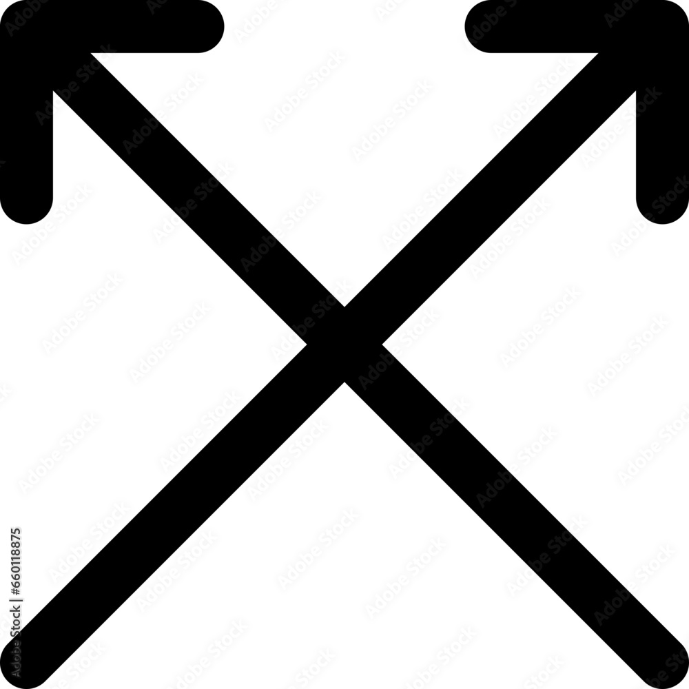 Intersecting arrow icon flat vector illustration Intersecting arrow icon flat vector illustration